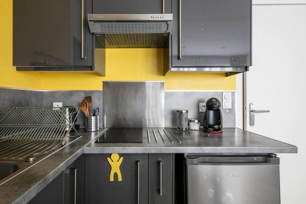 600m Gare Et 400m Gem: Lit Double, Wifi Fibre Appartement